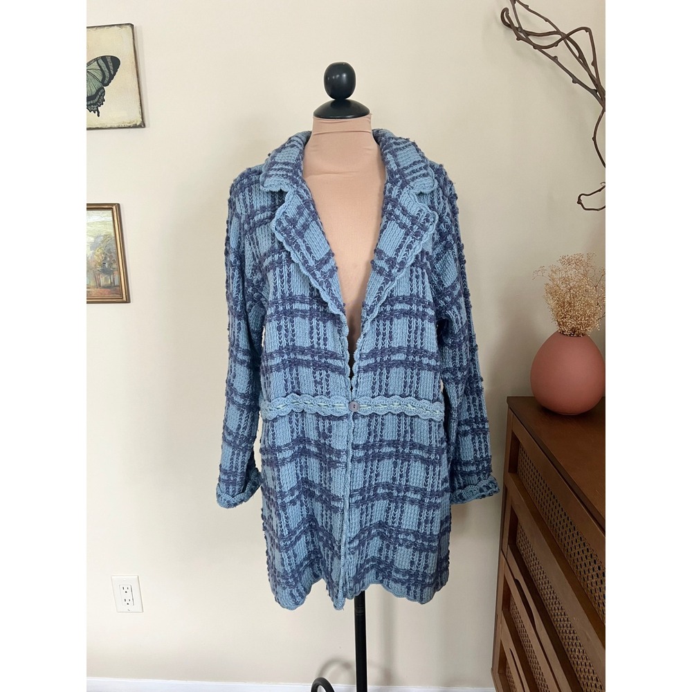 Vintage Modern Soul Plaid‎ Cardigan Sweater Jacket